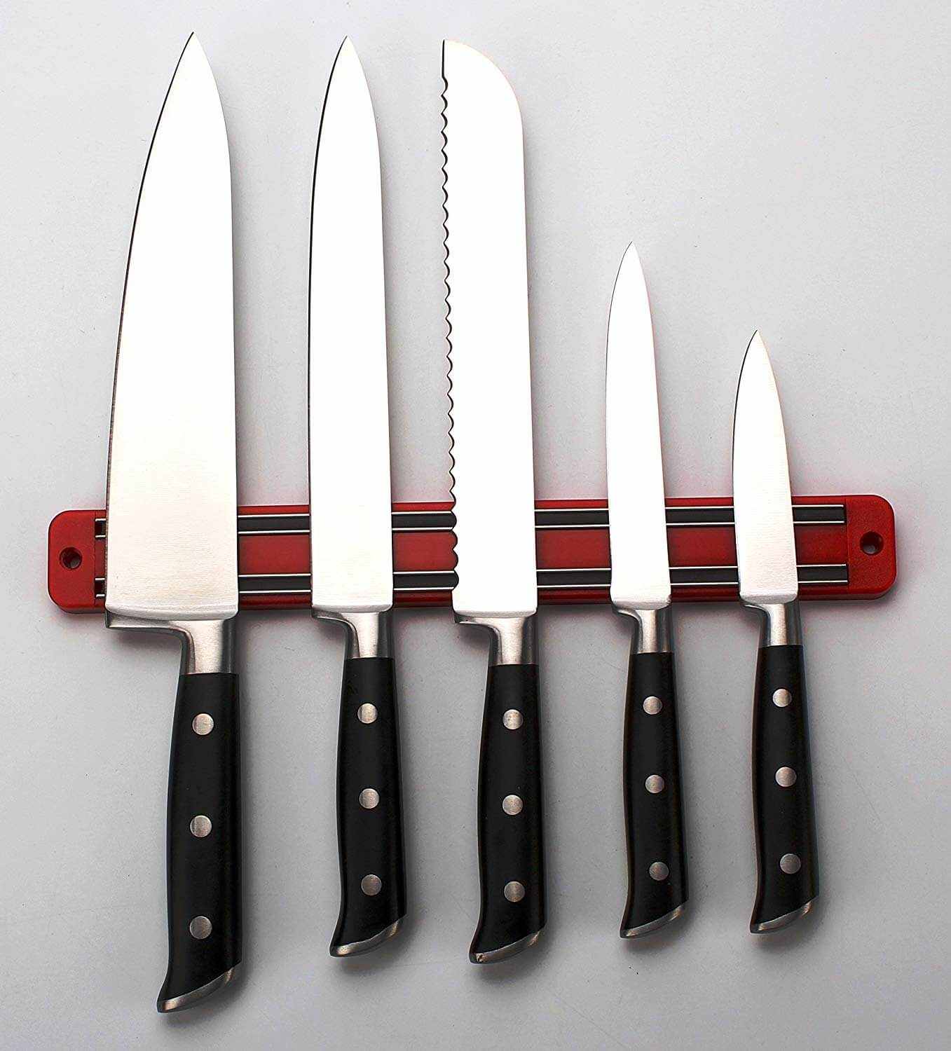 Magnetic Knife Tool Rack - 2 Red