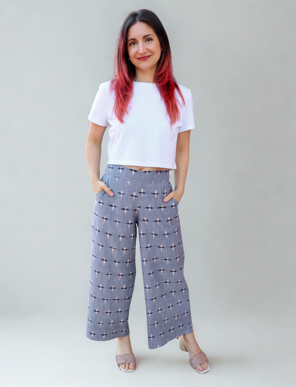 Heritage Ikat Organic Cotton Crop Pants