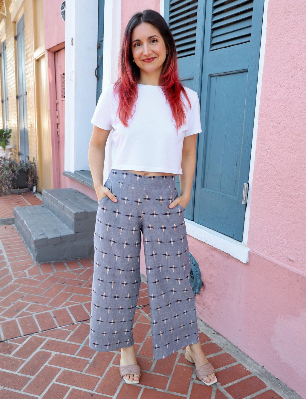 Heritage Ikat Organic Cotton Crop Pants